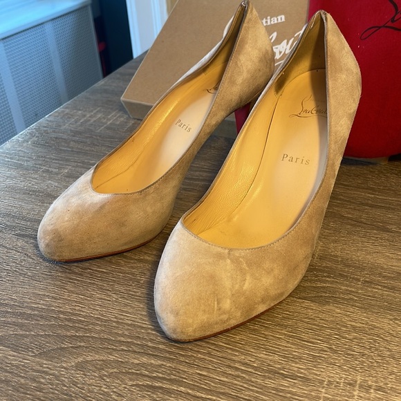 Christian Louboutin Suede Declic 90 Pumps - Picture 5 of 10